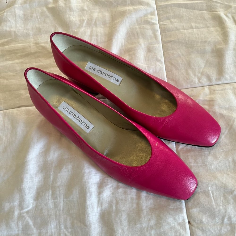 Liz Claiborne Pink Leather Heels - Picture 13 of 13